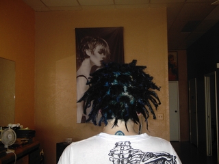 Blue Back Combing Dreads I Did
