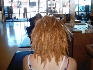 back combing dreads I did