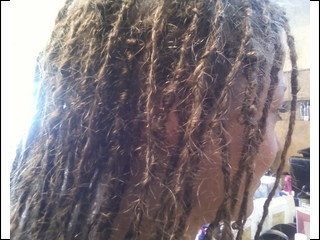 I started her locs by the interlocking method
